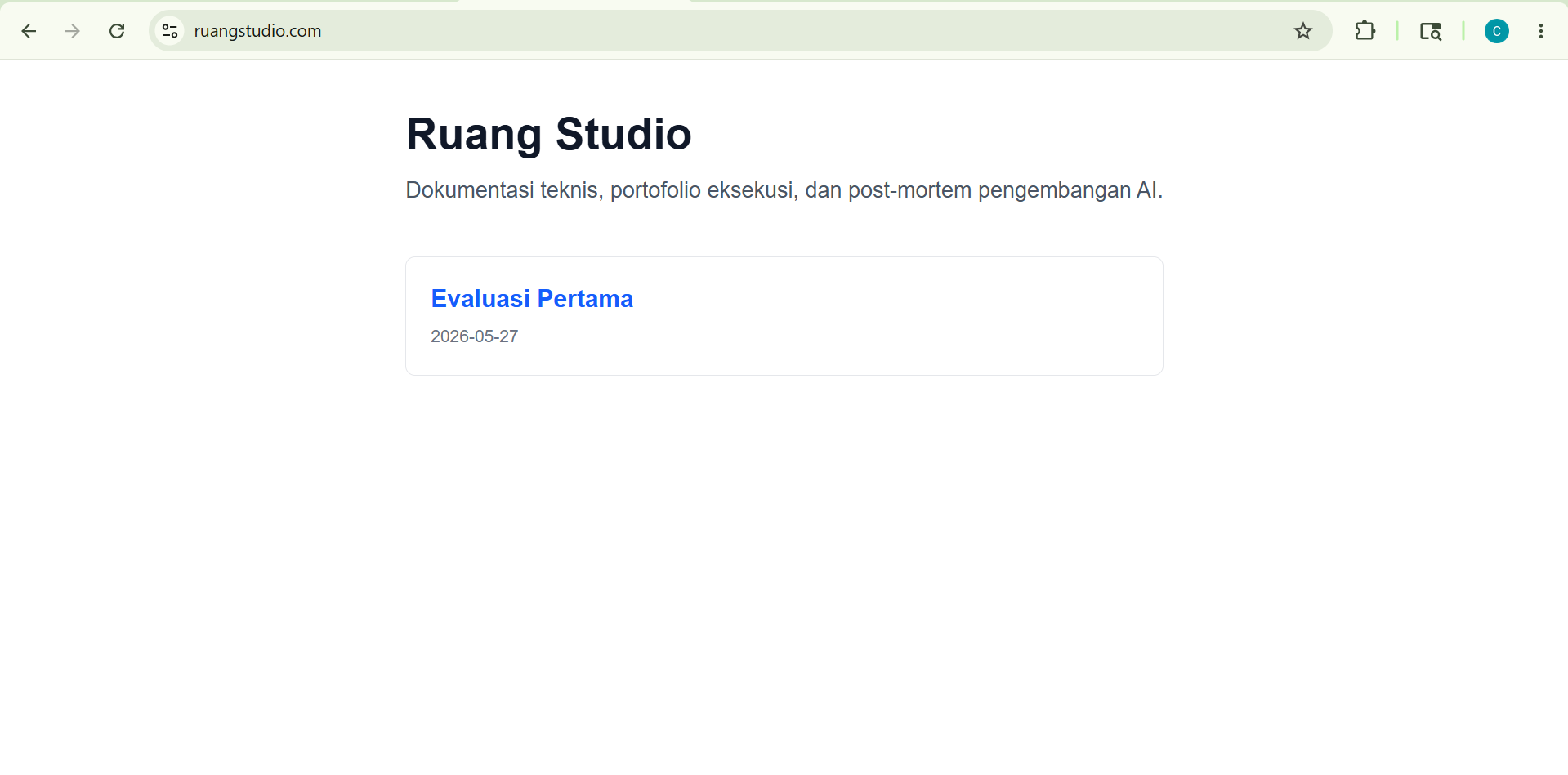 Screenshot halaman dokumentasi